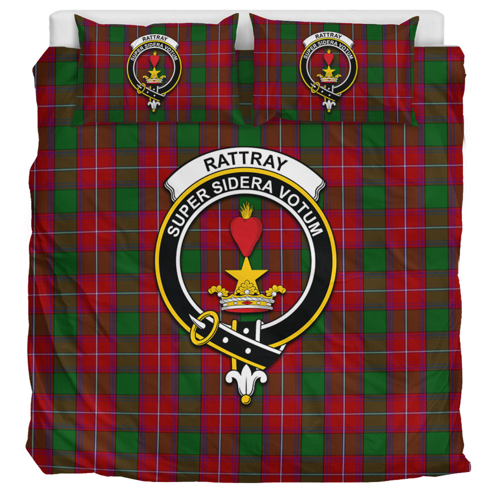 Rattray Tartan Bedding Set with Family Crest UK Bedding Set UK Super King 104*94 inch - Tartan Vibes Clothing