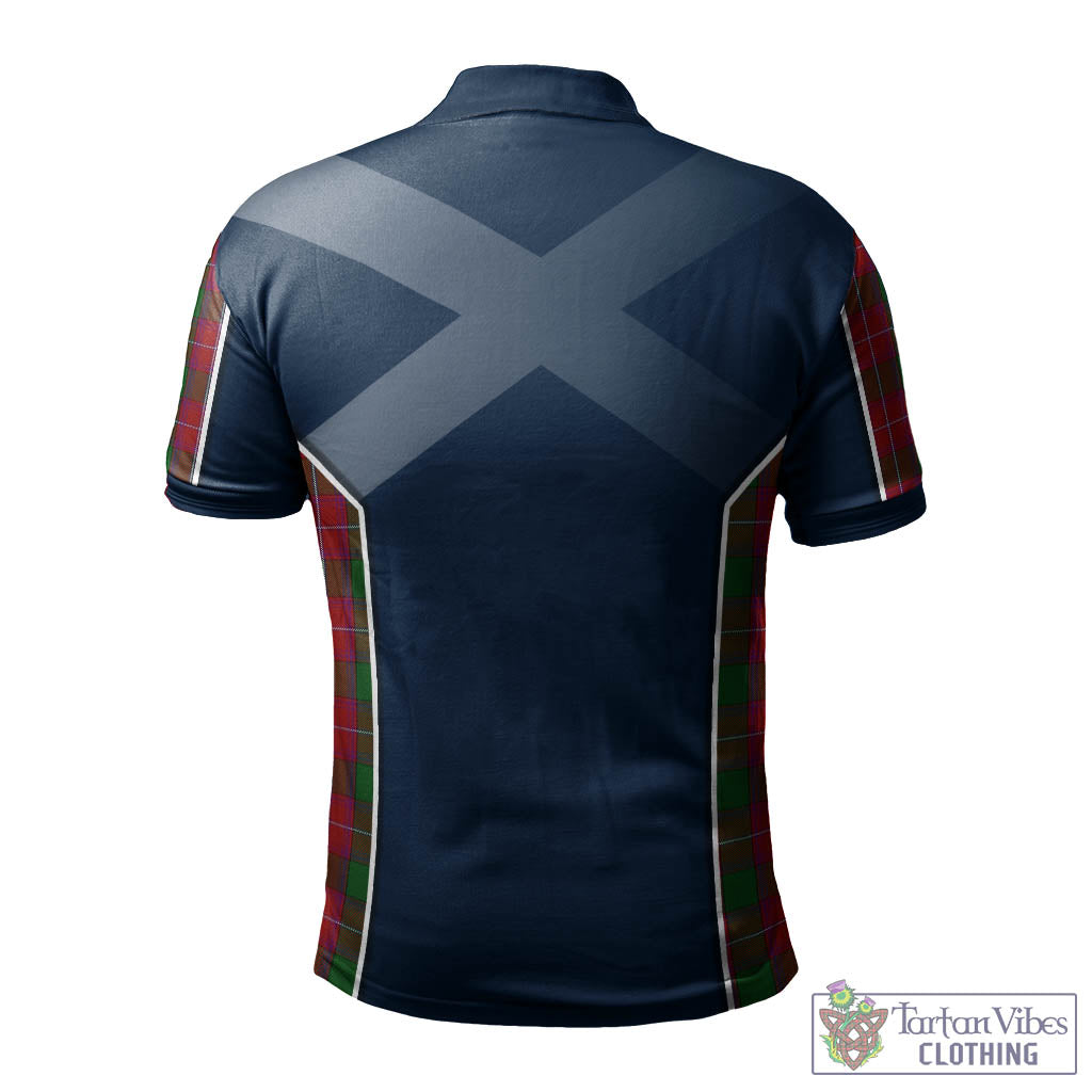 Tartan Vibes Clothing Rattray Tartan Men's Polo Shirt with Family Crest and Lion Rampant Vibes Sport Style