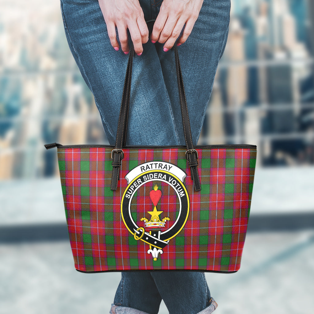 rattray-tartan-leather-tote-bag-with-family-crest