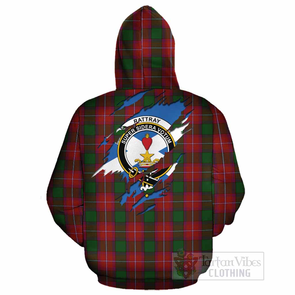 Rattray Clan Crest In Me Tartan Cotton Hoodie Scotland Flag Style