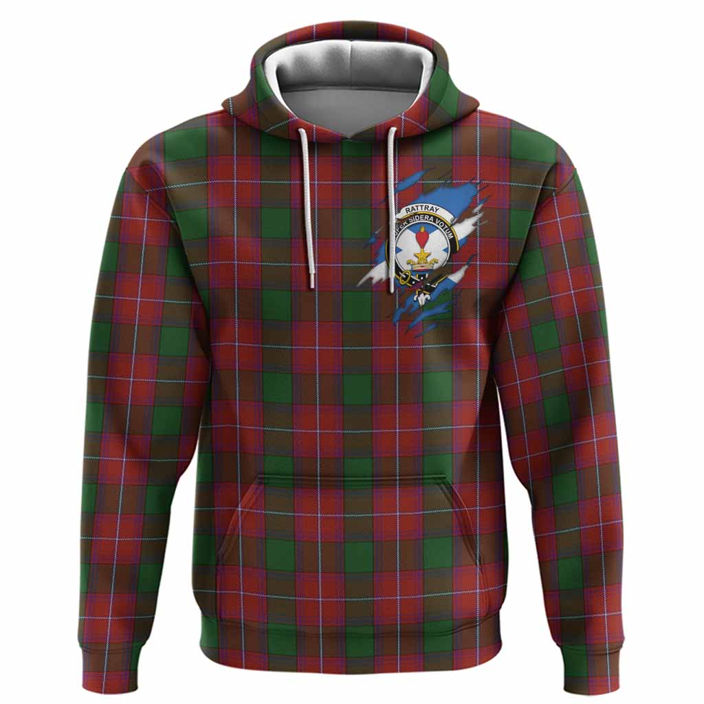 Rattray Clan Crest In Me Tartan Hoodie Scotland Flag Style