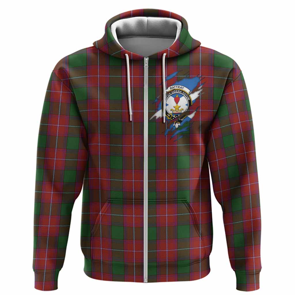 Rattray Clan Crest In Me Tartan Hoodie Scotland Flag Style