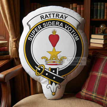 Rattray Clan Crest Shaped Throw Pillow, Scottish Clan Badge Decorative Pillow
