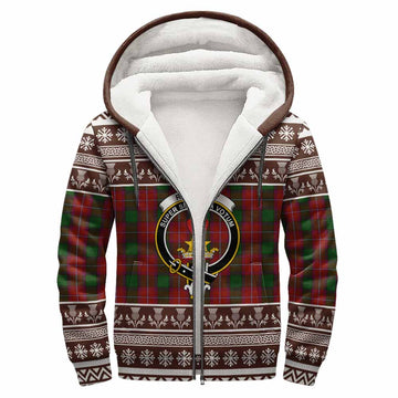 Rattray Clan Tartan Christmas Fleece Hoodie with Family Crest