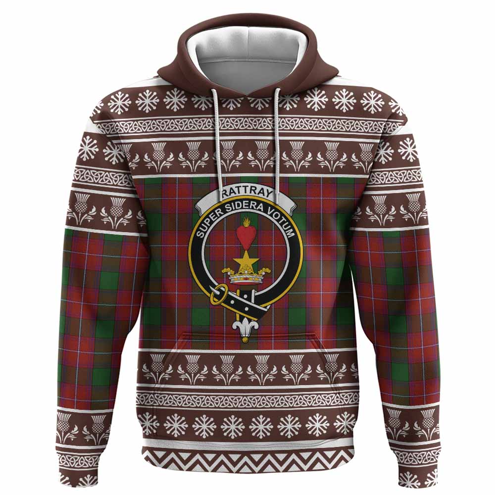 Rattray Clan Tartan Christmas Hoodie with Family Crest - Tartan Vibes Clothing