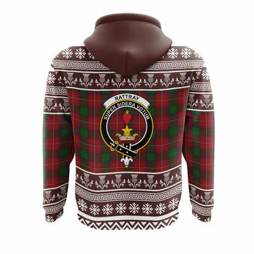 Rattray Clan Tartan Christmas Hoodie with Family Crest
