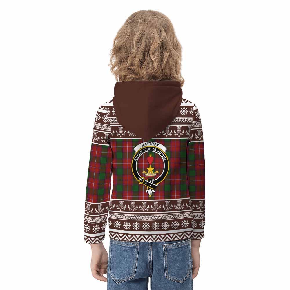 Rattray Clan Tartan Christmas Kid Hoodie with Family Crest - Tartan Vibes Clothing