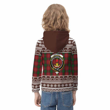 Rattray Clan Tartan Christmas Kid Hoodie with Family Crest