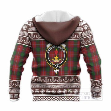 Rattray Clan Tartan Christmas Knitted Hoodie with Family Crest