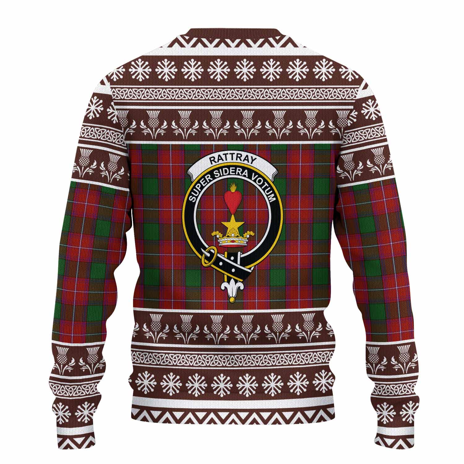 Rattray Clan Tartan Christmas Ugly Sweater with Family Crest - Tartan Vibes Clothing