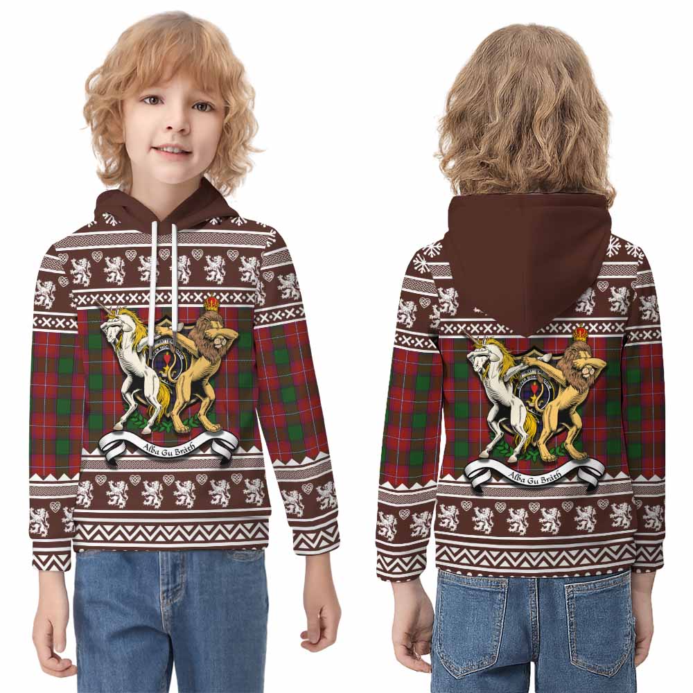 Rattray Clan Tartan Crest Christmas Kid Hoodie Coat of Arms Funny Style - Tartan Vibes Clothing