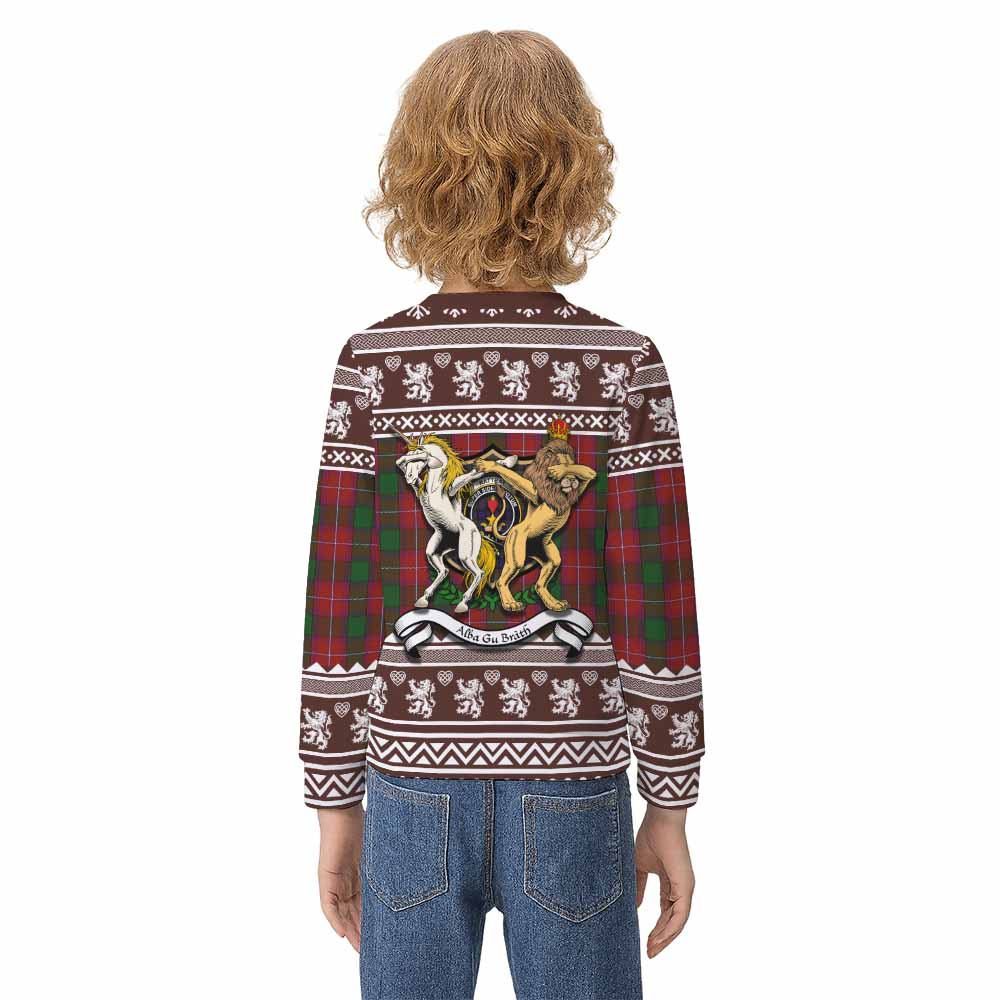 Rattray Clan Tartan Crest Christmas Kid Ugly Sweatshirt Coat of Arms Funny Style - Tartan Vibes Clothing