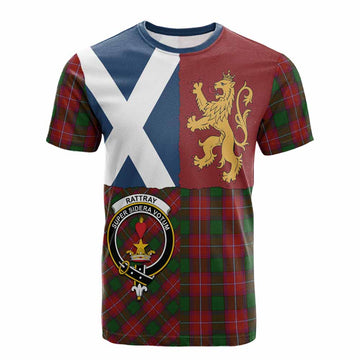 Rattray Crest Tartan Cotton T-shirt with Lion Rampant Saltire Style