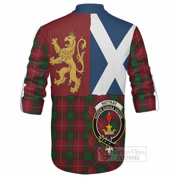 Rattray Crest Tartan Ghillie Shirt with Lion Rampant Saltire Style