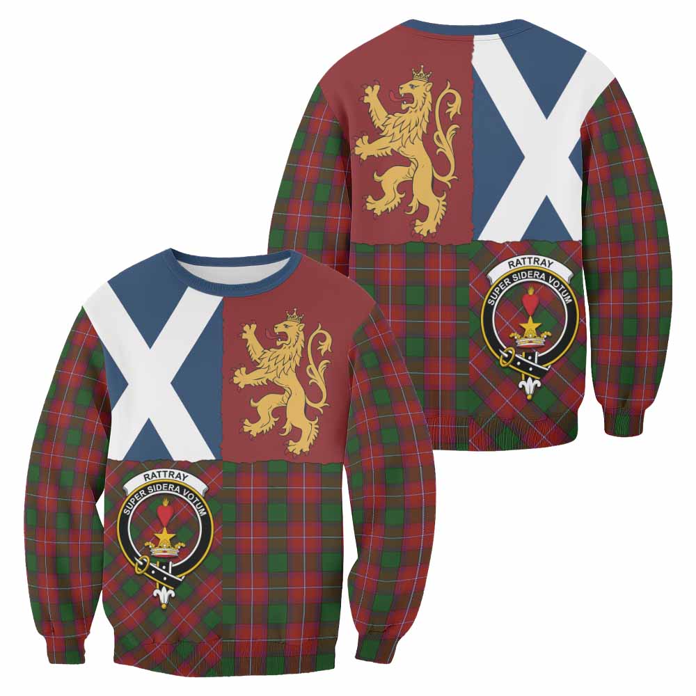 Rattray Crest Tartan Sweatshirt with Lion Rampant Saltire Style