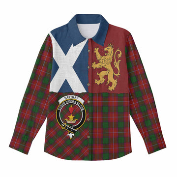Rattray Crest Tartan Women Casual Shirt with Lion Rampant Saltire Style