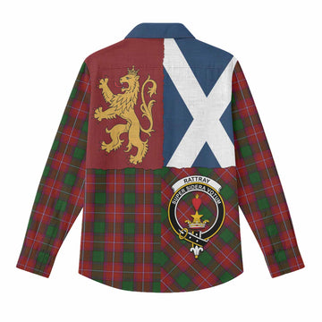 Rattray Crest Tartan Women Casual Shirt with Lion Rampant Saltire Style