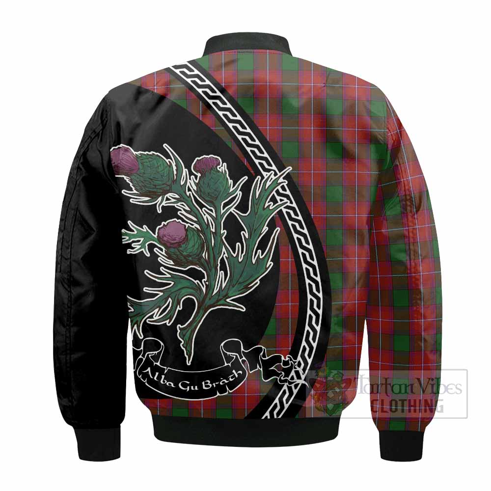 Rattray Family Crest Tartan Bomber Jacket Alba Thistle Inspired - Tartan Vibes Clothing