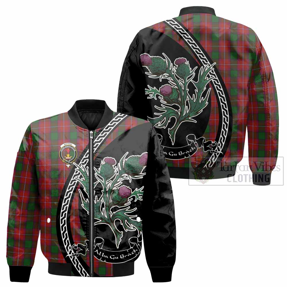 Rattray Family Crest Tartan Bomber Jacket Alba Thistle Inspired - Tartan Vibes Clothing
