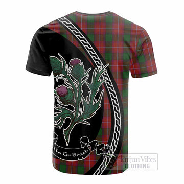 Rattray Family Crest Tartan Cotton T-shirt Alba Thistle Inspired