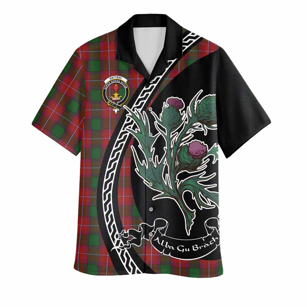 Rattray Family Crest Tartan Hawaiian Shirt Alba Thistle Inspired - Tartan Vibes Clothing