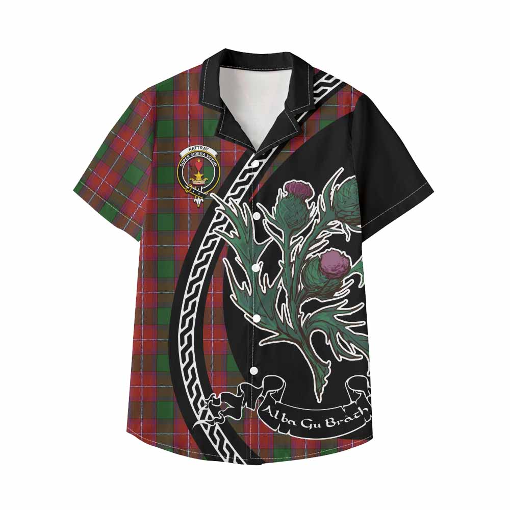 Rattray Family Crest Tartan Kid Hawaiian Shirt Alba Thistle Inspired - Tartan Vibes Clothing
