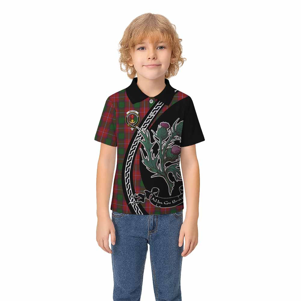 Rattray Family Crest Tartan Kid Polo Shirt Alba Thistle Inspired - Tartan Vibes Clothing