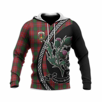 Rattray Family Crest Tartan Knitted Hoodie Alba Thistle Inspired