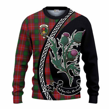 Rattray Family Crest Tartan Knitted Sweater Alba Thistle Inspired
