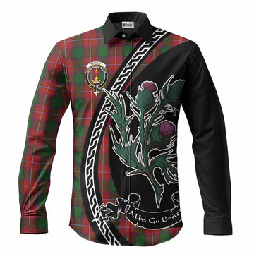 Rattray Family Crest Tartan Long Sleeve Button Shirts Alba Thistle Inspired