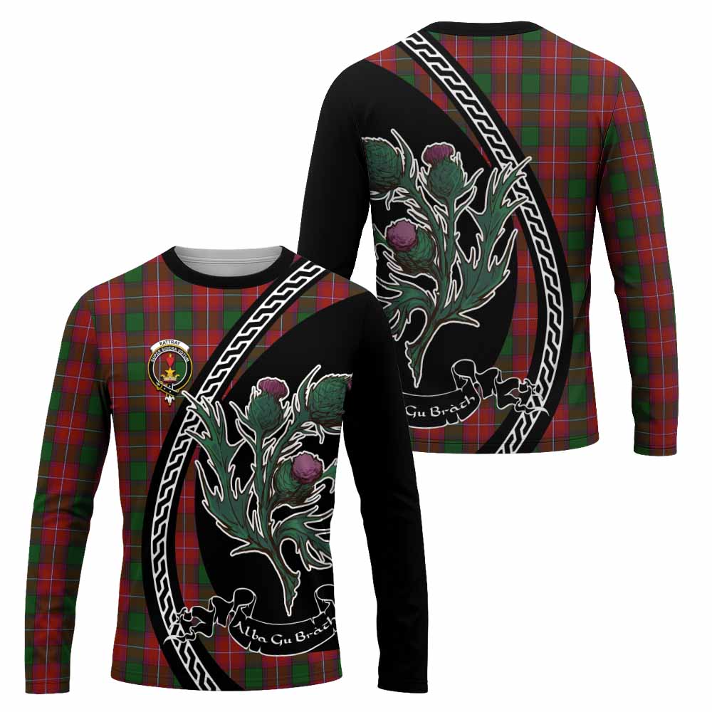 Rattray Family Crest Tartan Long Sleeve T-Shirt Alba Thistle Inspired - Tartan Vibes Clothing