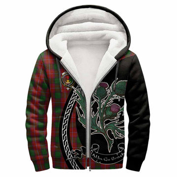 Rattray Family Crest Tartan Sherpa Hoodie Alba Thistle Inspired