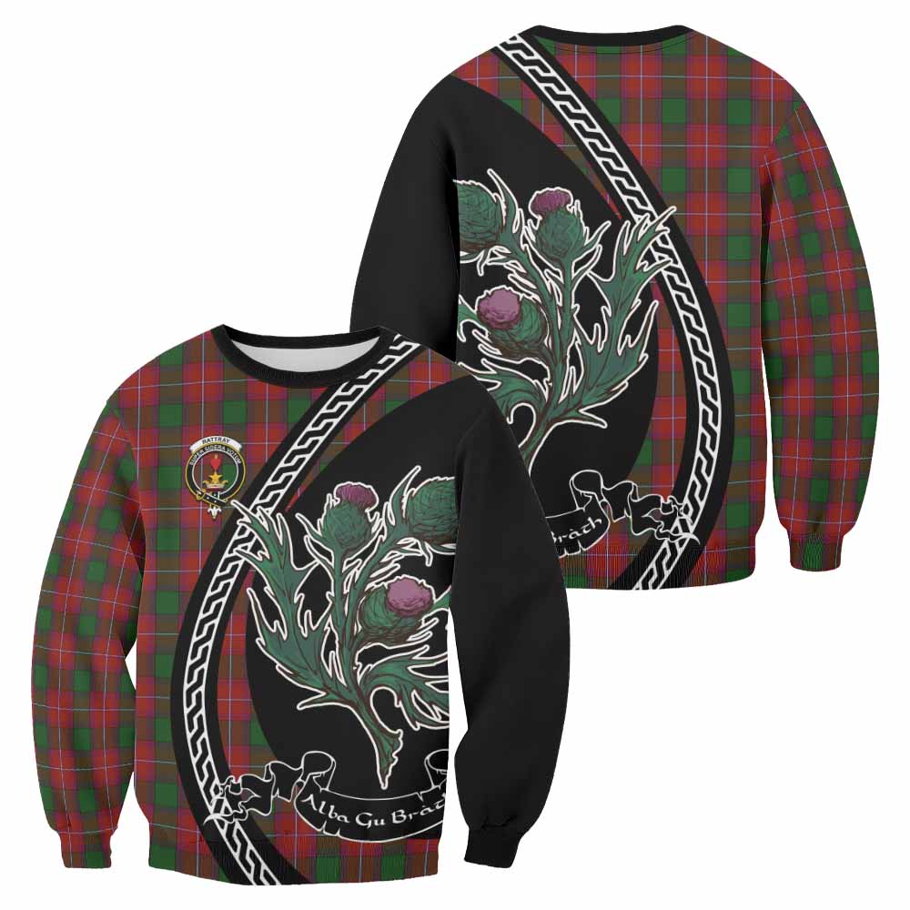 Rattray Family Crest Tartan Sweatshirt Alba Thistle Inspired - Tartan Vibes Clothing