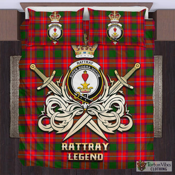 Rattray Modern Tartan Bedding Set with Clan Crest and the Golden Sword of Courageous Legacy