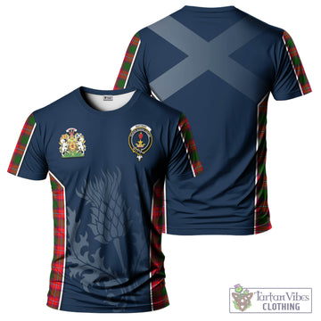 Rattray Modern Tartan T-Shirt with Family Crest and Scottish Thistle Vibes Sport Style