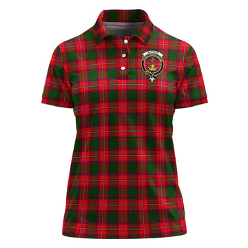 Rattray Modern Tartan Polo Shirt with Family Crest For Women