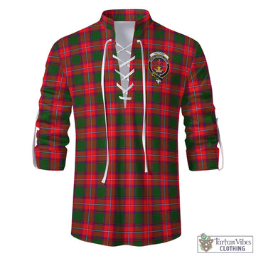 Rattray Modern Tartan Men's Scottish Traditional Jacobite Ghillie Kilt Shirt with Family Crest