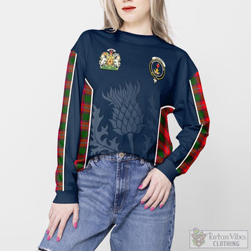Rattray Modern Tartan Sweatshirt with Family Crest and Scottish Thistle Vibes Sport Style