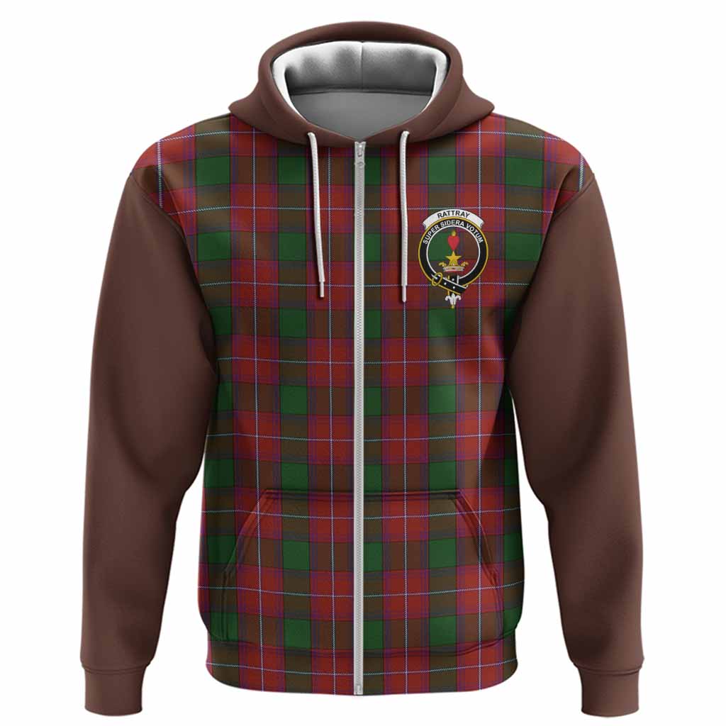 Rattray Tartan Accent Hoodie with Family Crest