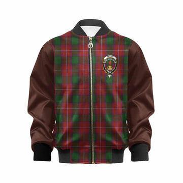 Rattray Tartan Accent Kid Bomber Jacket with Family Crest