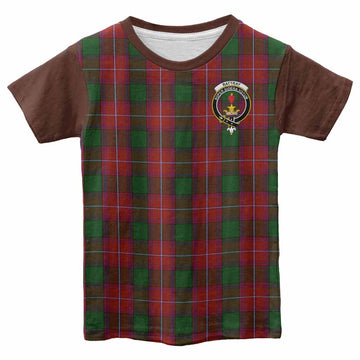 Rattray Tartan Accent Kid T-shirt with Family Crest