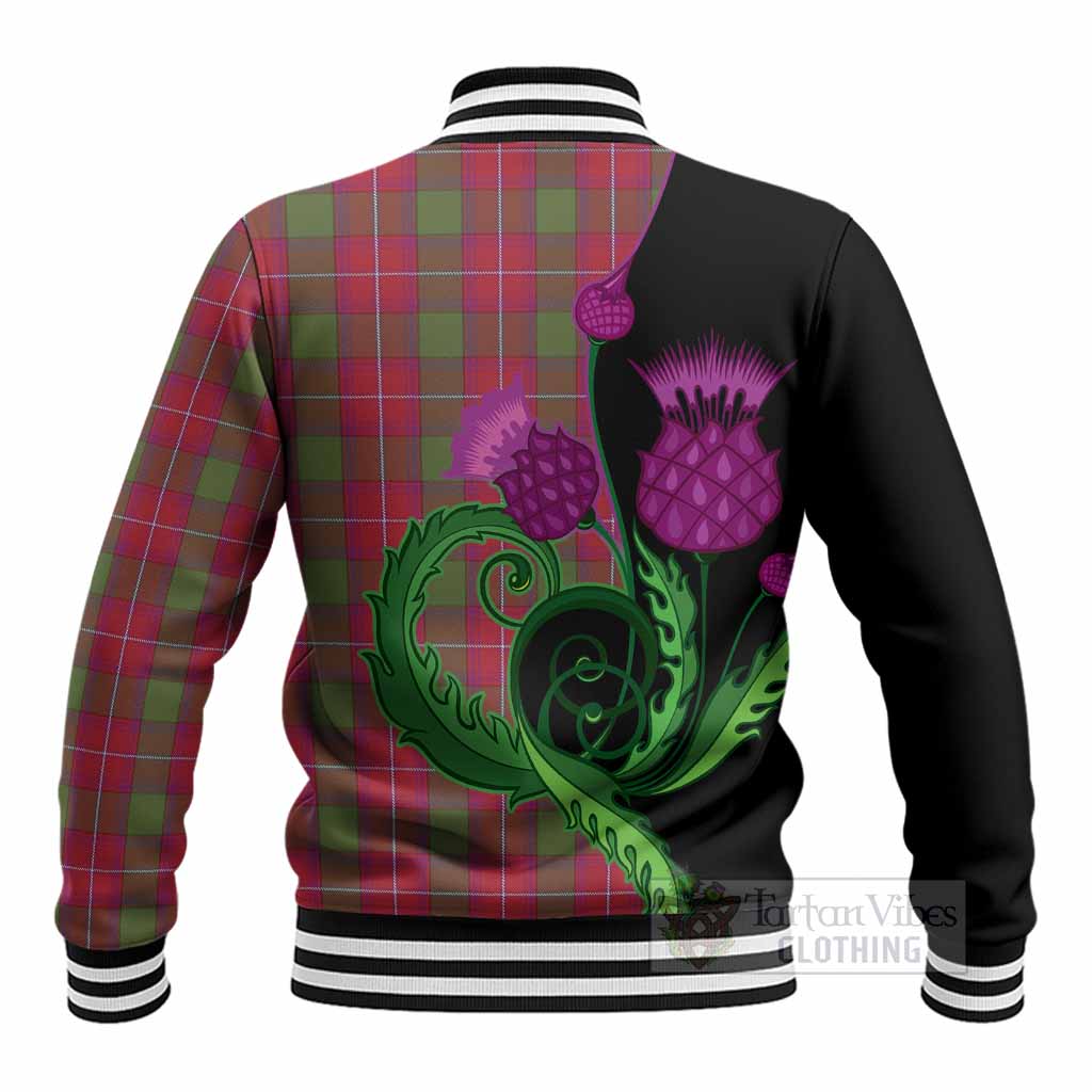 Rattray Tartan Baseball Jacket Traditional Scottish Thistle