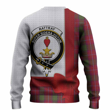 Rattray Tartan Crest Christmas Christmas Ugly Sweater Highland Cow Bagpipes Coquette Bow Style