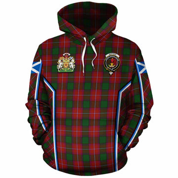 Rattray Tartan Crest Cotton Hoodie Scotland Coat of Arm Flag Style
