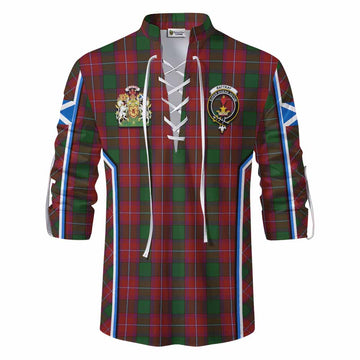 Rattray Tartan Crest Ghillie Kilt Shirt Scotland Coat of Arm Flag Style - Tartan Vibes Clothing