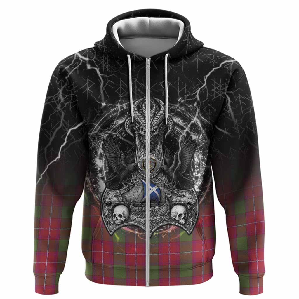 Rattray Tartan Crest Hoodie Celtic Odin's Raven Legacy