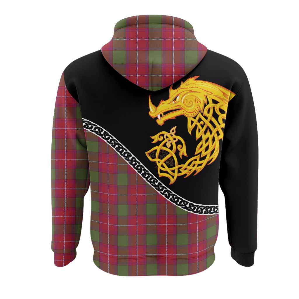 Rattray Tartan Crest Hoodie Legendary Dragon Knot Half Style