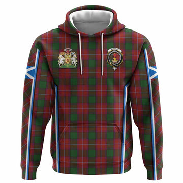 Rattray Tartan Crest Hoodie Scotland Coat of Arm Flag Style - Tartan Vibes Clothing