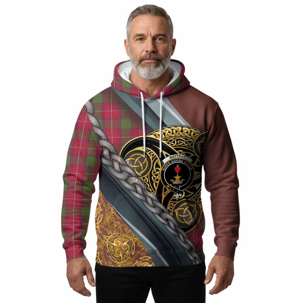 Rattray Tartan Crest Hoodie Scottish Triskele Celtic