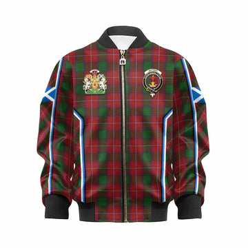 Rattray Tartan Crest Kid Bomber Jacket Scotland Coat of Arm Flag Style